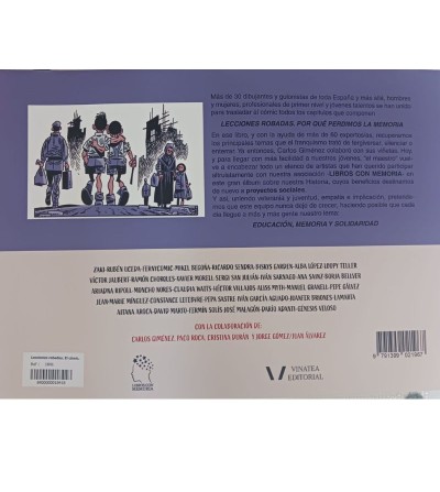 Trasera Lecciones Robadas: El Cómic